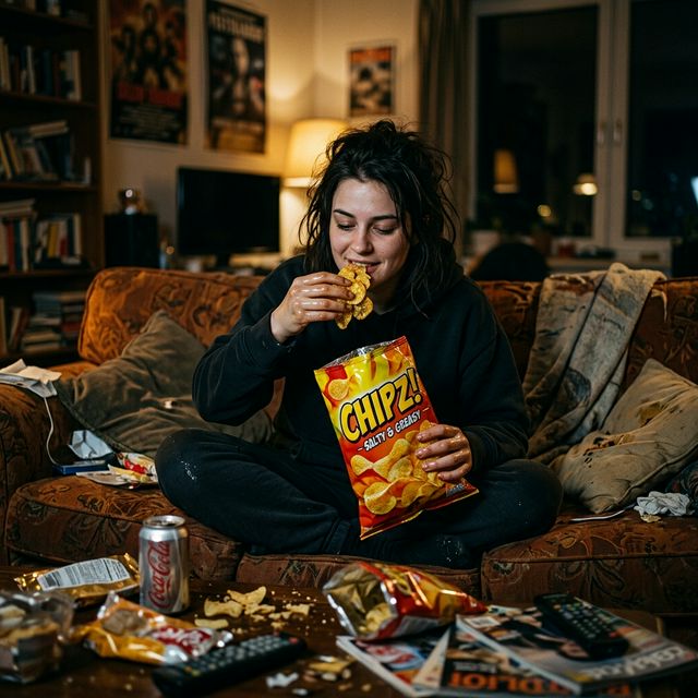 Unhealthy Junk Snacking